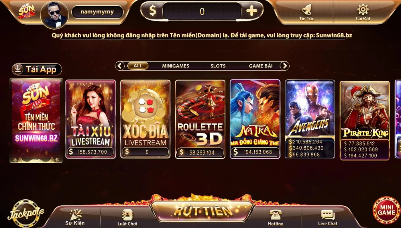 Hội viên chọn game Roulette 3D ngay trên giao diện chính để sẵn sàng cược